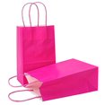 thumbnail image 1 of AZOWA Gift Bags Medium Hot Pink Kraft Paper Bags with Handles (10.6 x 8.7 x 4.3 in, Magenta, 12 Pcs), 1 of 7