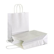 AZOWA Gift Bags Mini Kraft Paper Bags with Handles (4.7 x 2.4 x 6 in, Silver, 12 Pcs)