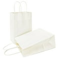 thumbnail image 1 of AZOWA Gift Bags Small Kraft Paper Bags with Handles (4.7 x 2.4 x 6 in, White Color, 50 Pcs), 1 of 8