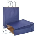 thumbnail image 1 of AZOWA Medium Gift Bags Navy Blue Kraft Paper Bags with Handles (10.6 x 4.3 x 8.7 in, 12 CT), 1 of 8