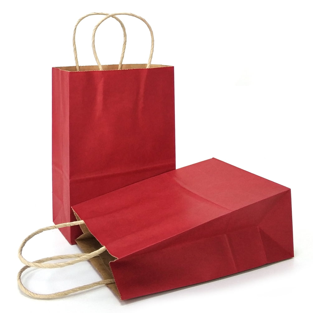AZOWA Red Gift Bags Mini Small Kraft Paper Bags With Handles 4 3 X 2 4 azowa-red-gift-bags-mini-small-kraft-paper-bags-with-handles-4-3-x-2-4