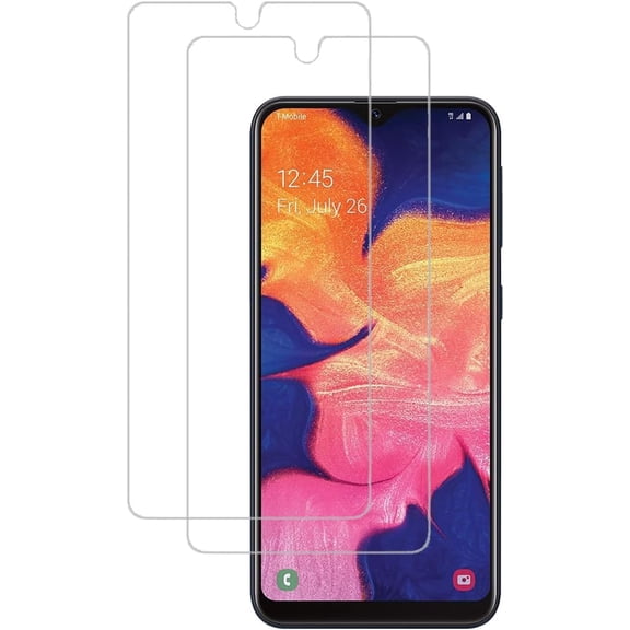AZQYFDC for [2 PACK Tempered Glass Screen Protector Frontier Protective Glas Touch Clear Cover for Samsung Galaxy A10e 2019 A102 SM-A102U SM-S102DL SM-A102U1 SM-A102W 5.83"