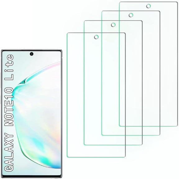 AZQYFDC for [4 Pack] Tempered Glass Screen Protector for Samsung Note 10 Lite | Tempered Glass, Scratch Resistant, Easy-Install, Bubble Free, Anti-Fingerprint