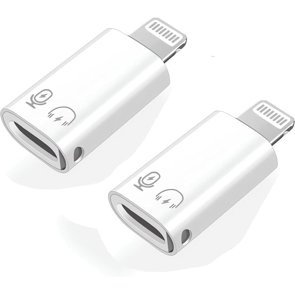 AZQYFDC for [MFi Certified] 2 Pack Lightning Male to USB C Female Headphones Adapter,Lightning Headphones to Type C Aux Audio Adopter Connector Dongle for iPhone 14/13/12/11/8/7/Plus/Pro Max