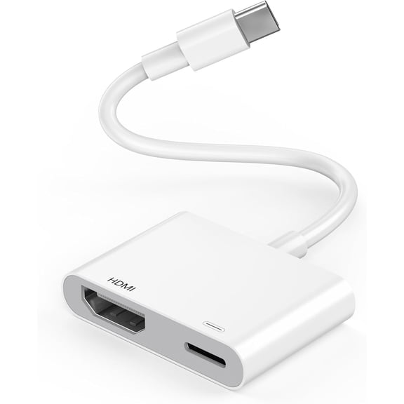 AZQYFDC for [MFi Certified] USB C to HDMI Adapter for iPhone 17 16 15, Type C Digital AV Adapter 4K UHD Thunderbolt to HDMI Adaptor Sync Screen Connector for iPhone 17 16 15 Pro Max to TV