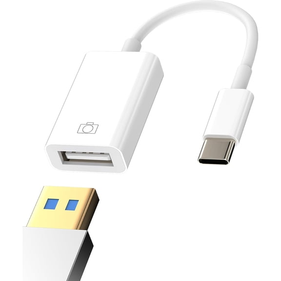 AZQYFDC for USB C to Adapter Cable for Female Type Thunderbolt Male for iPhone 17 16 15 Pro Max Charging Extender Accessories Extension Compatible with Samsung Flash Drive Multiport Dual Jack Station