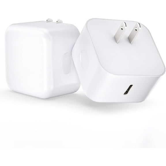 AZQYFDC for USB C Charger Block,[2 Pack] Foldable 40W USB C Dynamic Adapter with 60W Max Fast Charging,iPhone USB C Wall Charger Block,Compatible with iPhone 17/17 Air/17 Pro/16/16 Plus