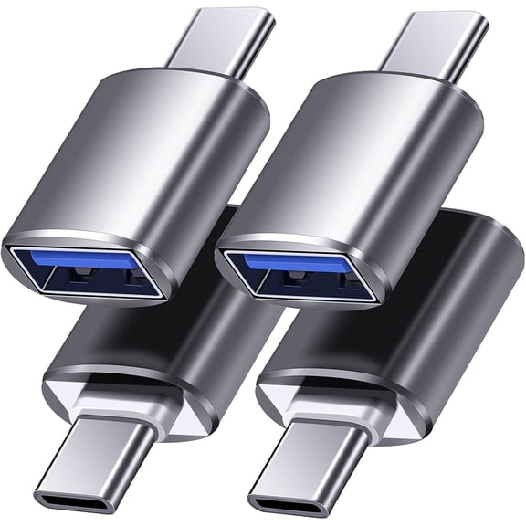 AZQYFDC for USB C to USB Adapter, 4 Pack USB-C to USB 3.0 Adapter, USB Type-C to USB, Thunderbolt 3 to USB 3.0 Adapter Compatible with MacBook Pro 2019/2018/2017, MacBook Air 2020