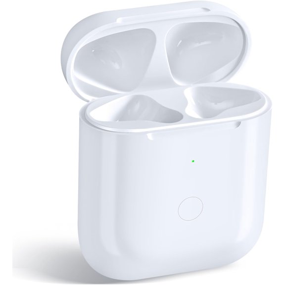 AZQYFDC for Wireless Charging Case Compatible with AirPod 2nd & 1st Generation, Air Pod 2 1 Charger Case Replacement with Bluetooth Pairing Sync Button,Earbuds Not Included, White