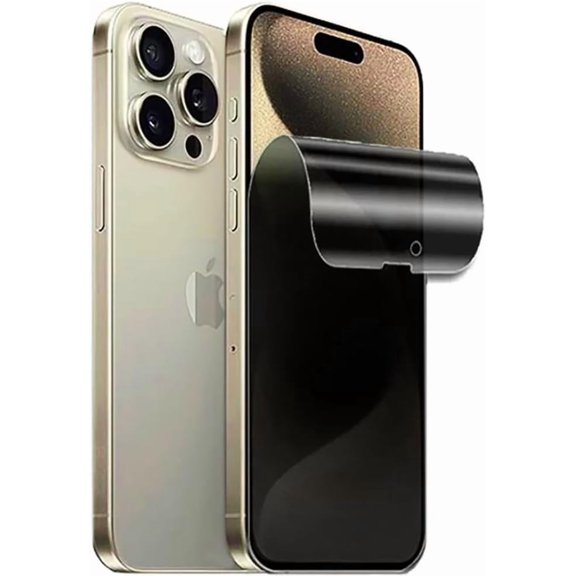 AZQYFDC for [2Pcs Privacy Screen Protector for iPhone 15 Pro Max, High Sensitivity Soft TPU Hydrogel Protective Film [HD] [Anti-Spy] (NOT Glass Film)