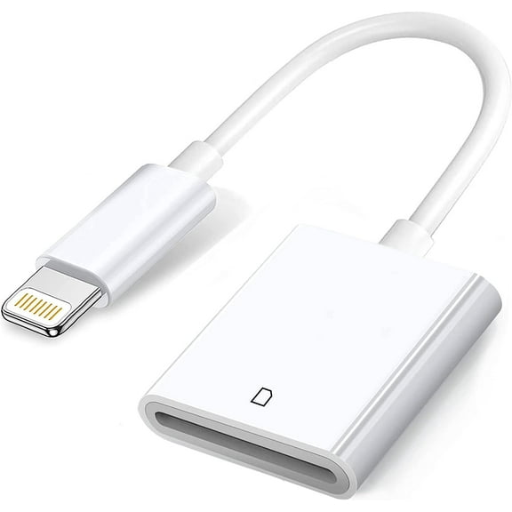 AZQYFDC for Lightning to SD Card Camera Reader, Trail Camera Viewer SD Memory Card Adapter for iPhone 14/13/12/11/XS/XR/X/8/7/iPad, Plug and Play