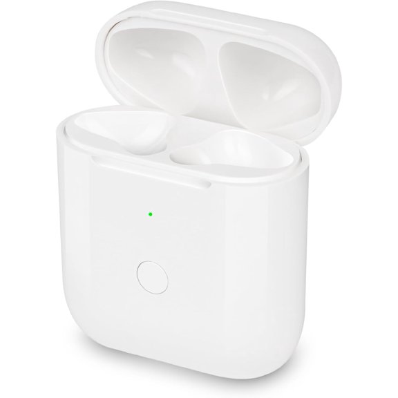 AZQYFDC for Wireless Charging Case Compatible with AirPods 1 & 2 Generation, Replacement Charger Case with Bluetooth Pairing Sync Button, White