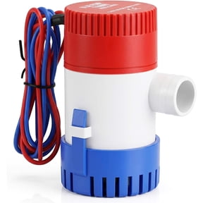 AZSHOP Bilge Pump 12V Submersible 1100 GPH, Non-Automatic Boat Water Pump for Boats, Ponds, Pools, Spas Silent, Boat Caravan RV, Low Noise