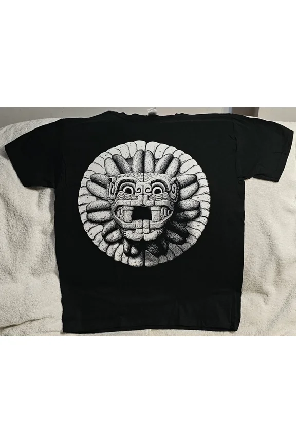 AZTEC MAYAN INCA CALENDAR ART WARRIOR MEXICO T-SHIRT