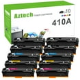 thumbnail image 1 of A AZTECH 10-Pack Compatible Toner Cartridge for HP CF410A 410A M452dw M452nw M452dn,MFP M477fnw M477fdn M477fdw M377dw with Chip(4*Black,2*Cyan,2*Magenta,2*Yellow), 1 of 7