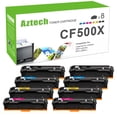 thumbnail image 1 of A AZTECH 8-Pack Compatible Toner Cartridge for CF500X 202X Printer Color LaserJet Pro M254dw M254dn M254nw with Chip (2*Black,2*Cyan,2*Magenta,2*Yellow), 1 of 11