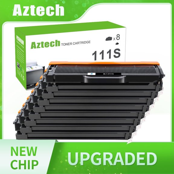 A AZTECH 8-Pack Compatible Toner Cartridge for Samsung MLT-D111S 111S Xpress SL-M2020W SL-M2070W SL-M2024 SL-M2070FW SL-M2022W SL-M2026W Printer Ink (Black)