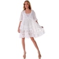 thumbnail image 1 of AZUCAR LADIES 3/4 SLEEVES MINI DRESS - BEACH WEAR - IN (2) COLORS - LCD1736, 1 of 3