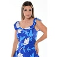 thumbnail image 1 of AZUCAR LADIES PRINTED RUFFLES BLOUSE WITH LINING - LPB1706, 1 of 3