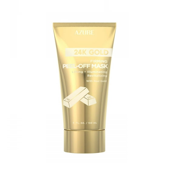 AZURE 24K Gold Firming Peel Off Mask – Exfoliates Blackheads, Dirt & Oils | Lifting, Illuminating & Revitalizing | Reduces Wrinkles, Fine Lines & Acne Scars | Made in Korea - 150mL