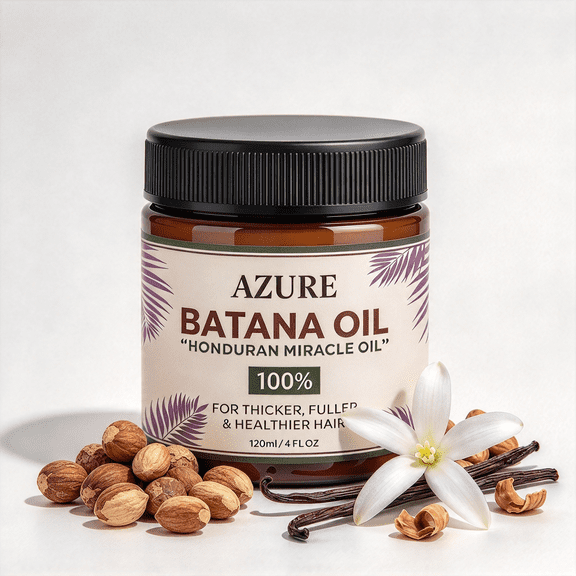 AZURE Batana Oil, Natural Plant-Based Hair Oil, Cold-Pressed, 120mL