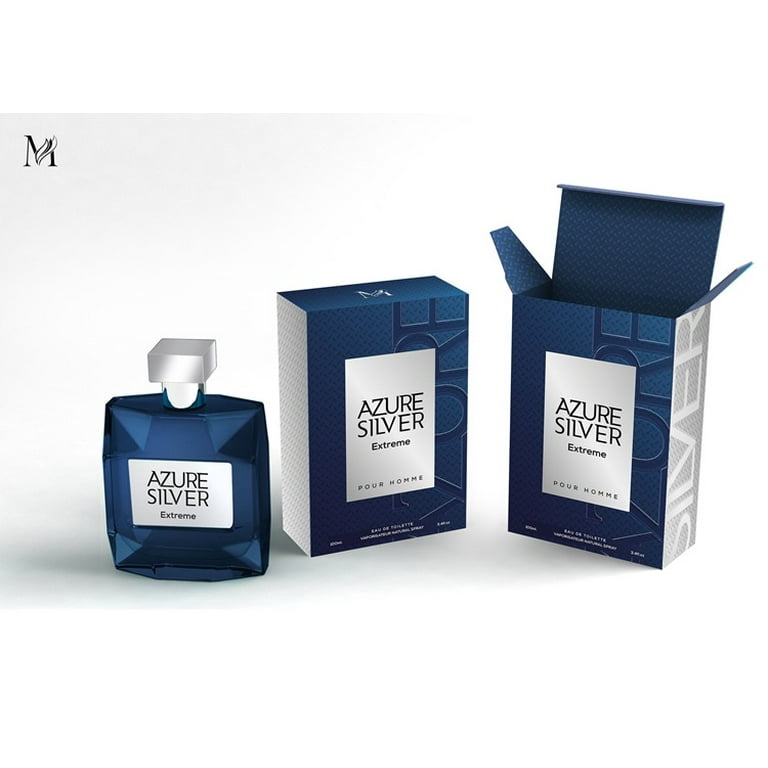 AZURE SILVER EXTREME men s designer cologne spray by MCH BEAUTY FRAGRANCES