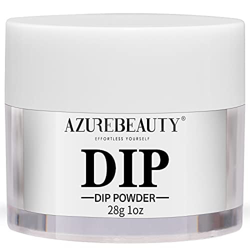 AZUREBEAUTY Dip Powder Bright White Color, Basic Nail Dipping 