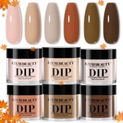 AZUREBEAUTY Dip Powder Nail Kit, 6-Piece Solid Colors 10g/0.35oz per Jar