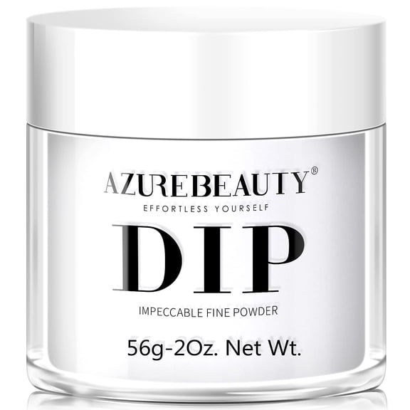 AZUREBEAUTY Dip Powder Clear Color 2Oz/56g, Basic Transparent Acrylic Dipping Powder Crystal French Nail Art Starter Manicure Salon DIY at Home, Odor-Free, Long-Lasting, No Nail Lamp Needed