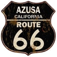 thumbnail image 1 of AZUSA, CALIFORNIA Route 66 Shield Metal Sign Man Cave Garage 211110014059, 1 of 1