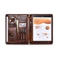 thumbnail image 1 of AZXCG Leather Portfolio for Men, Business Resume Padfolio Folder, Portfolio Organizer Case, A4 Legal Pad Professional Portfolio with Zipper, Personlized Padfolio, Gift for Men&Women, Red Brown, 1 of 1