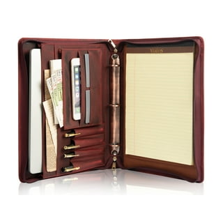 Premium Leather 3-Ring Binder Cognac 2.5