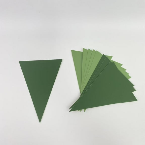 AZXGUOZO Pennants of paper,Green Paper Pennant Flags Vibrant 10pcs Triangle Bunting Decorative Party Garland for Celebrations, Birthdays, Festive Events