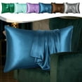 thumbnail image 1 of AZXY 1-Pack Satin Pillowcase for Hair and Skin, 20"x30" Queen Size, Breathable Cooling Pillow Cases for Summer and Hot Sleepers, Wrinkle-Resistant, Friction-Reducing, Coffee Color Pillowcases, 1 of 6