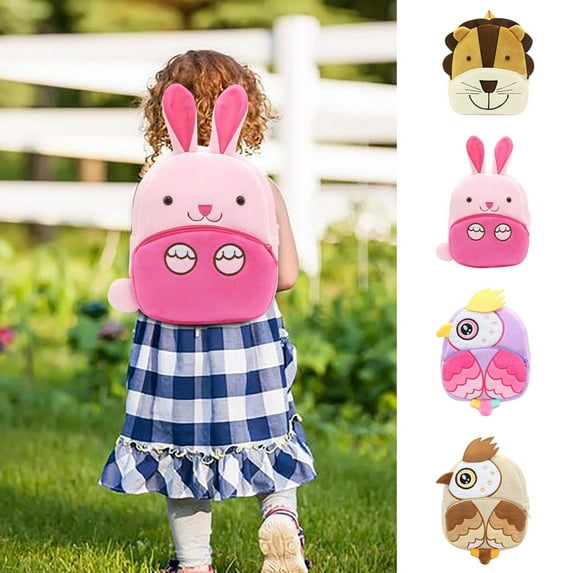 AZXY 10 Inch Cute Lion Compact Backpack, Soft Plush Cartoon Style Bag for Daily Travel & Casual Use