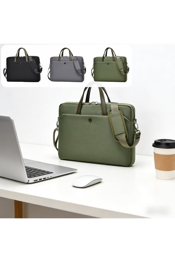 14 Inch Laptop Crossbody Bag, Messenger Shoulder Bag With Lining Protection For Business Travel Commute, Black