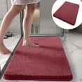thumbnail image 1 of AZXY 16"x24" Bath Mats for Bathroom Floor,Bathroom Rugs Red,Non Slip Bathroom Mat,Cotton Velvet Plush Washable Absorbent Bath Mat, 1 of 4