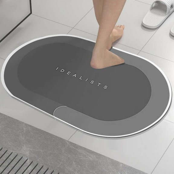 AZXY 16"x24" Bathroom Rugs Clearance,Bath Mats for Bathroom Floor,Nonslip Bathmat Under $15,Washable Quick Dry Absorbent Small Bath Mat Black