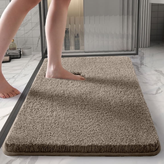 AZXY 16"x24" Bathroom Rugs Clearance,Non Slip Bath Mat,Absorbent Bath Mat,Cotton Velvet Soft Washable Large Plush Bathroom Rug