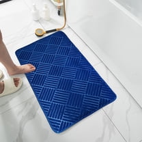 AZXY 16"x24" Bathroom Rugs Clearance,Nonslip Bathmat Under $15,Bath Mats for Bathroom Floor,Washable Quick Dry Absorbent Blue Bath Mat