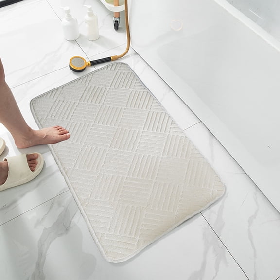 AZXY 16"x24" Bathroom Rugs Gray,Bathroom Rugs and Mats Non Slip,Bath Mats for Bathroom Floor,Washable Quick Dry Absorbent Memory Foam Bath Mat for Toilet