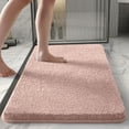 thumbnail image 1 of AZXY 16"x24" Bathroom Rugs and Mats,Bathroom Rugs Clearance,Pink Bath Mat,Washable Cotton Velvet Absorbent Non Slip Bath Mat, 1 of 6