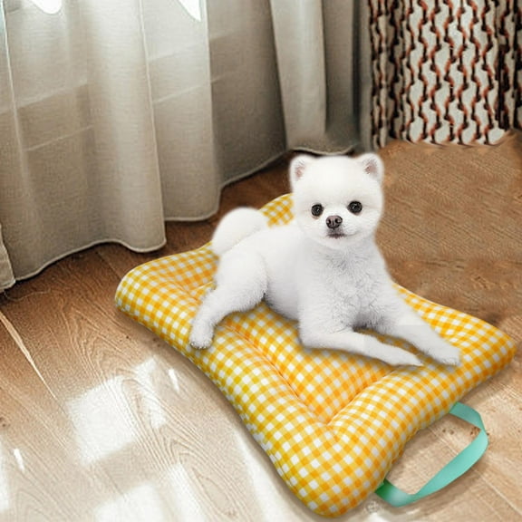 AZXY 20"X16"X2.76" Dog Beds under $20,Washable Pet Bed Medium,Cute Warm Small Cat Bed,Chew Proof Cotton Funny Fuzzy Pet Beds for Cats Clearance,Dog Mattress for Crate