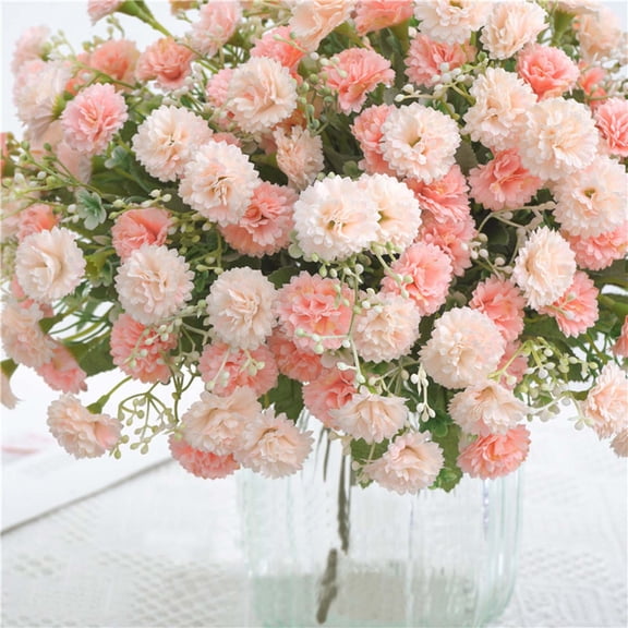 AZXY 20pcs Fake Flowers Clearance,Artificial Carnations,Artificial Flowers for Decoration,Pink Faux Flowers In Vase for Indoor Table Decor