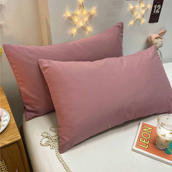 AZXY 2PC Pillowcases under $10,Microfiber Pillowcase,Pillowcase for Hair and Skin Care,Machine Washable Wrinkle-Free Pillow Protector Not Queen/Standard But 19x29