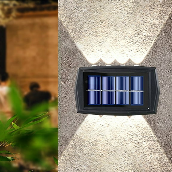 AZXY 2pc 8led Solar Lights Outdoor Waterproof,Solar Deck Lights,Solar Lights for Outside Fence Wall,Wireless Solar Landscape Spotlights for Yard Walkway Garden