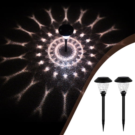 AZXY 2pc Solar Lights for Outside,Solar Lights Outdoor Pathway,Solar Path Lights,Solar Landscape Lights
