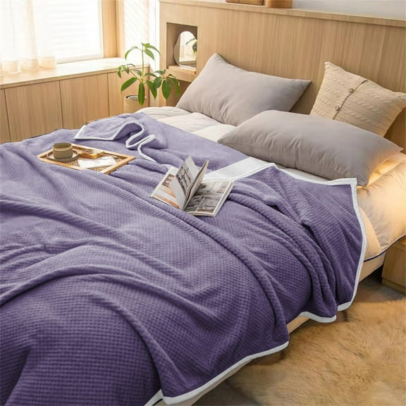 AZXY 30x40 Blankets for Beds,Small Throw Blanket,Blankets and Throws Clearance In Store,Fleece Soft Fuzzy Plush Throw Blanket Purple