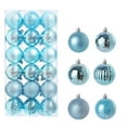 thumbnail image 1 of AZXY 36PCS Glitter Mini Christmas Tree Ornaments Balls Sets,Christmas Tree Decorations,Small Christmas Ornaments Balls, Hanging Xmas Holiday Wedding Decor 1.18 Inches, 1 of 6