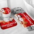 AZXY 3pc NonSlip Christmas Rugs for Bathroom,Christmas Mats Indoors